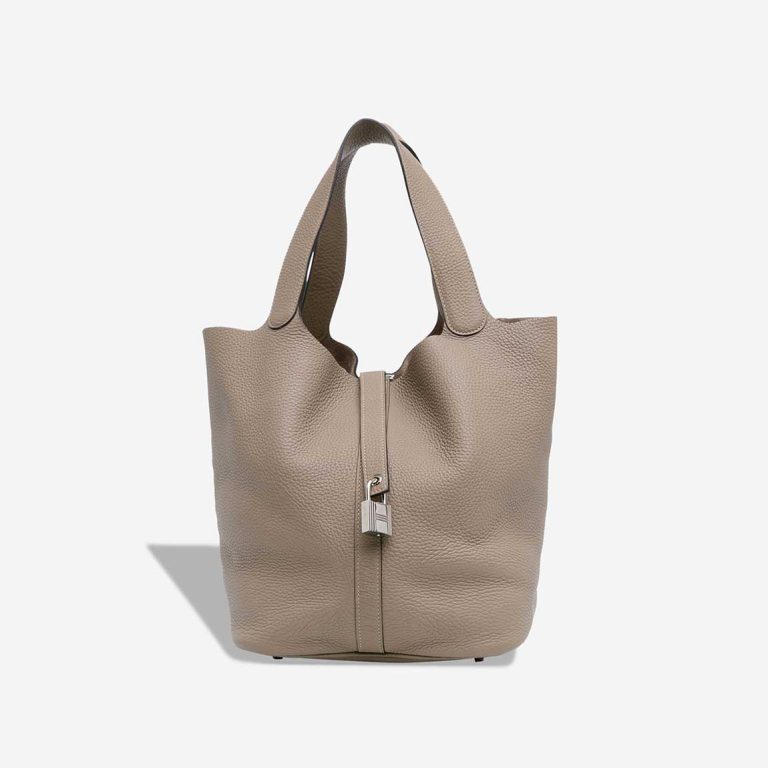 Hermès Picotin 26 Clémence Gris Tourterelle Front | Sell your designer bag