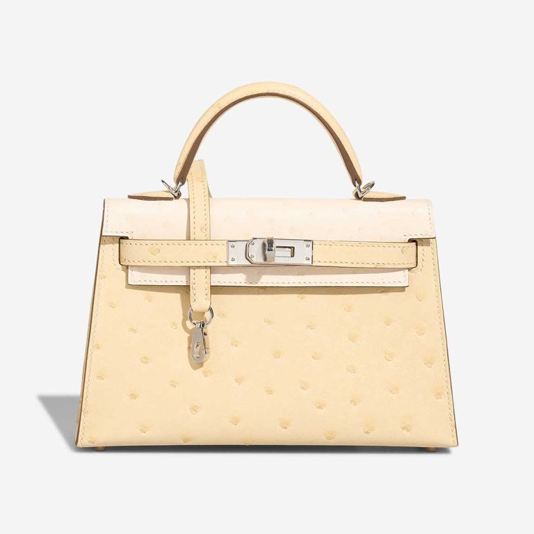 Hermès Kelly Mini Ostrich Vanille / Nata Front | Sell your designer bag