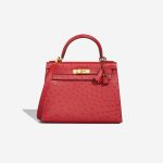 Hermès Kelly 28 Ostrich Rouge Vif Front | Sell your designer bag
