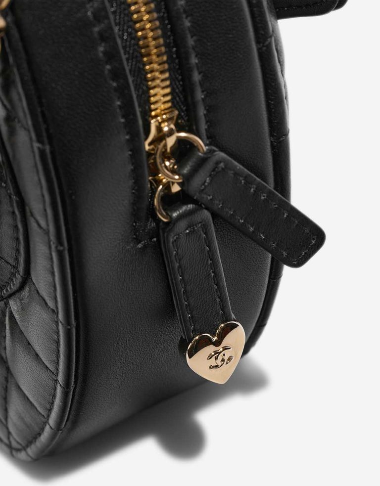 Chanel Timeless Heart Medium Lamb Black Closing System | Sell your designer bag