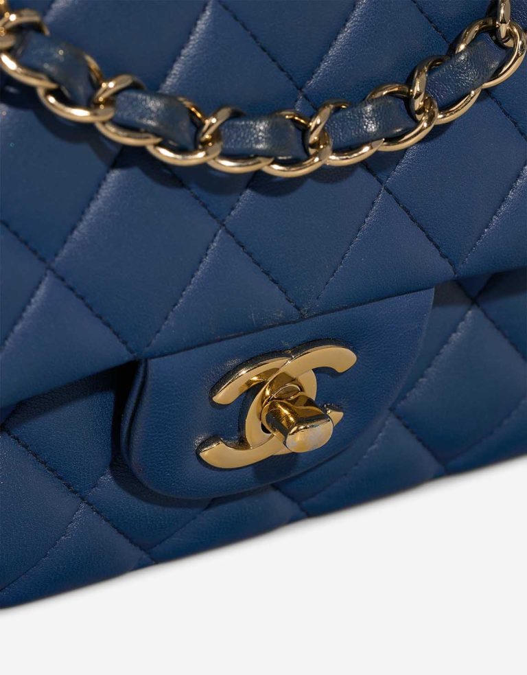 Chanel Timeless Medium Lamb Dark Blue Closing System | Sell your designer bag