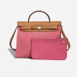Hermès Herbag 31 Vache Hunter / Toile Rose Hortensia Front | Sell your designer bag
