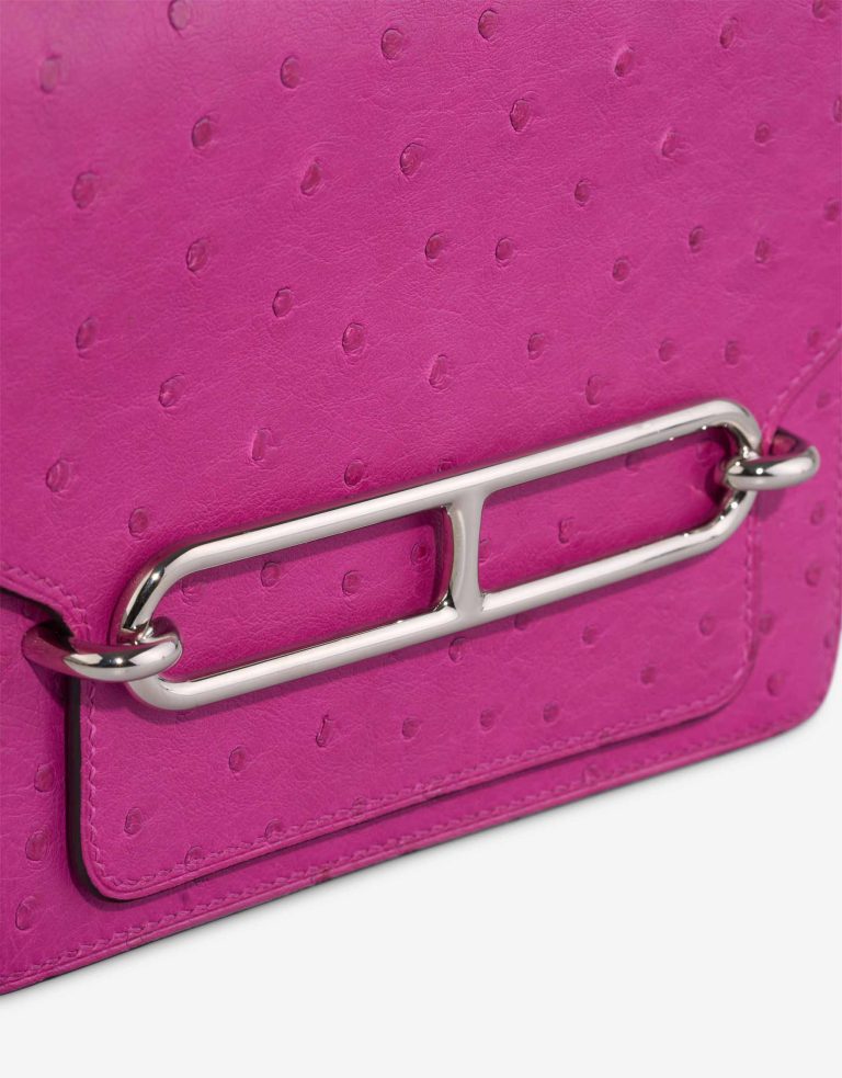 Hermès Roulis 18 Ostrich Rose Pourpre Closing System | Sell your designer bag