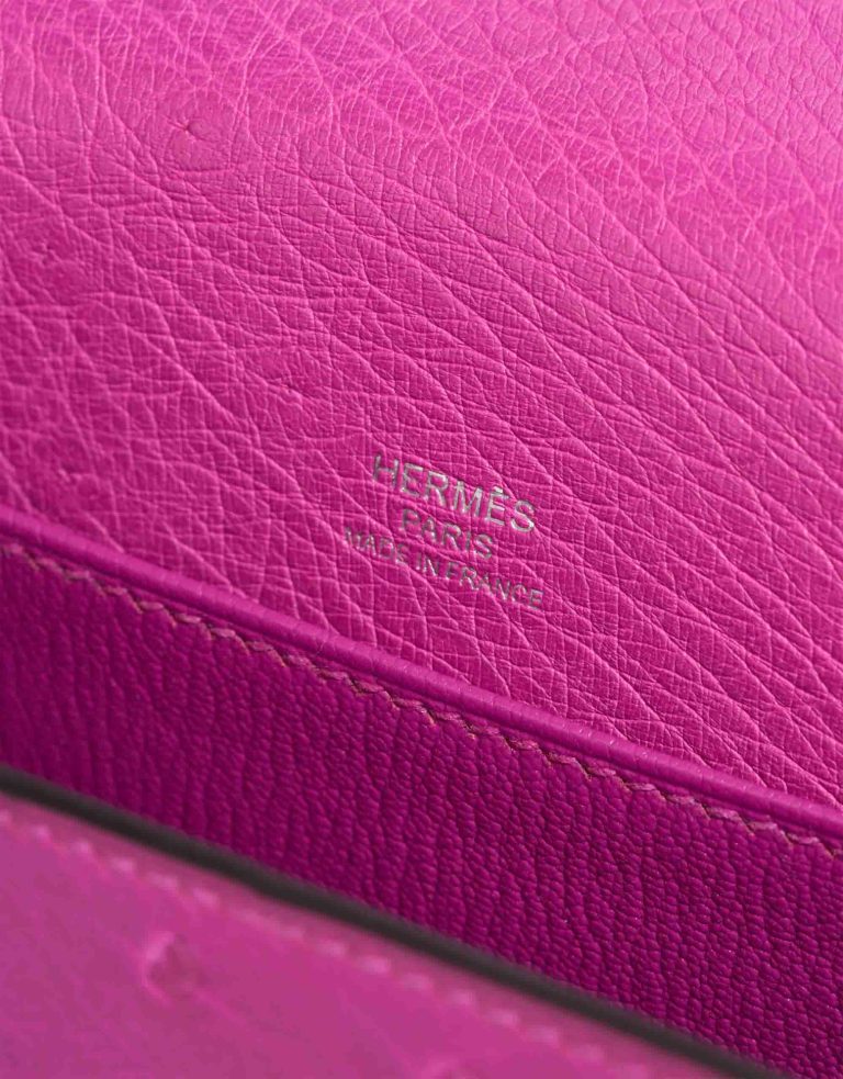 Hermès Roulis 18 Ostrich Rose Pourpre Logo | Sell your designer bag