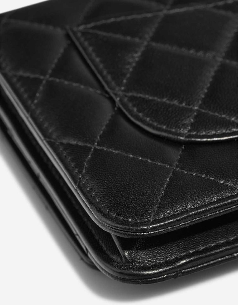 Chanel Timeless Wallet On Chain Lamb Black Signs of wear | Sell your designer bag