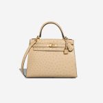 Hermès Kelly 28 Ostrich Parchemin Front | Sell your designer bag