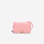 Chanel Boy Wallet On Chain Small Lamb Pink Front | Sell your designer bag