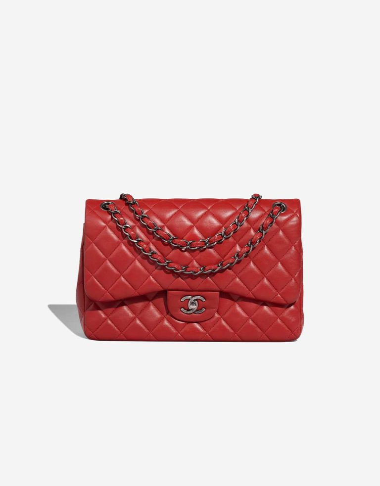 Chanel Timeless Jumbo Lamb Red Front | Sell your designer bag