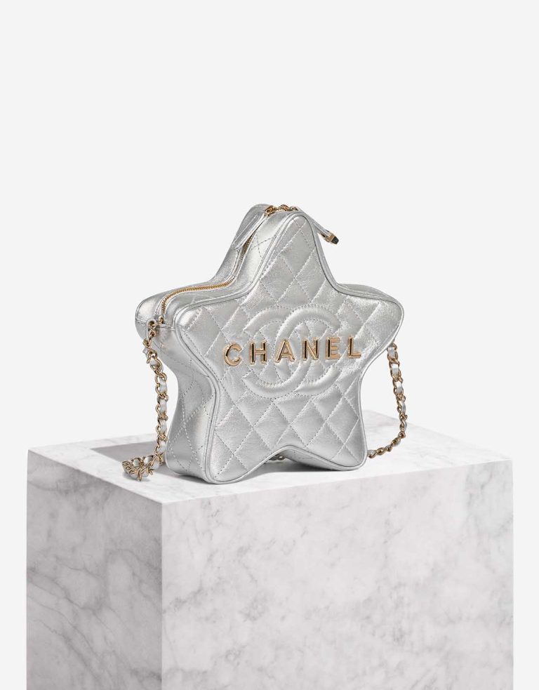 Chanel Timeless Star Calf Silver Front | Sell your designer bag
