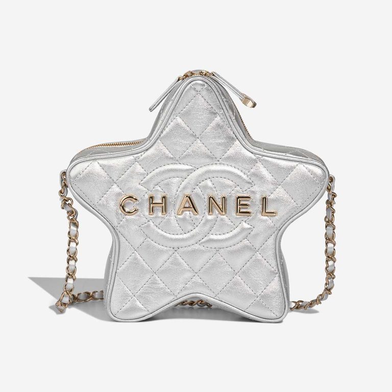 Chanel Timeless Star Calf Silver Front | Sell your designer bag