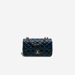 Chanel Timeless Mini Rectangular Patent Dark Blue Front | Sell your designer bag