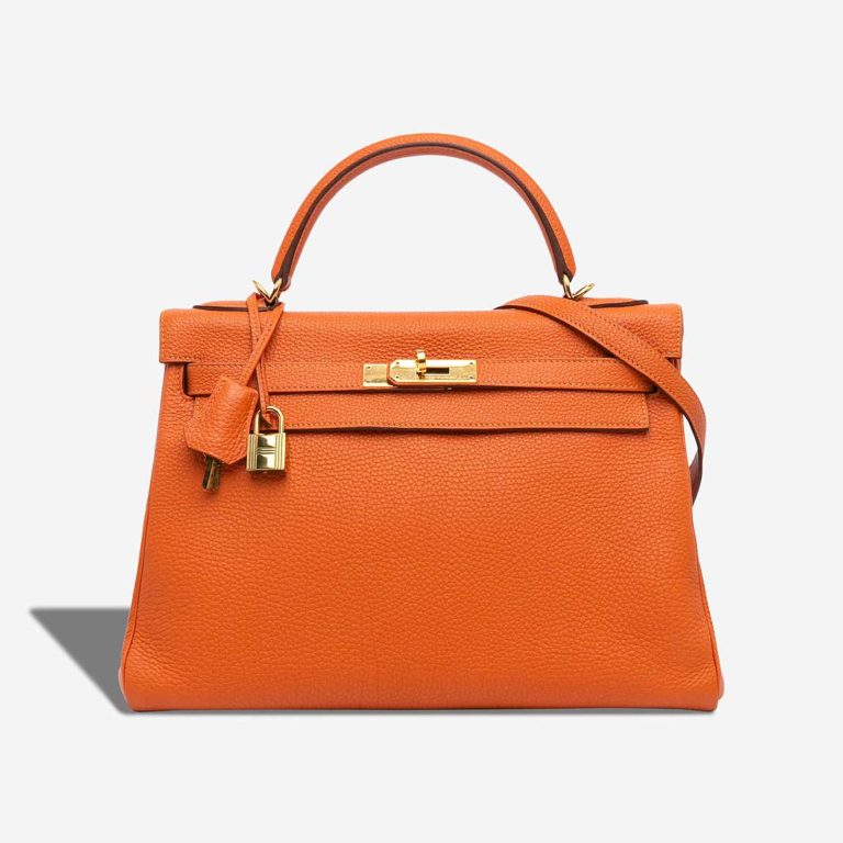 Hermès Kelly 32 Togo Orange H Front | Sell your designer bag