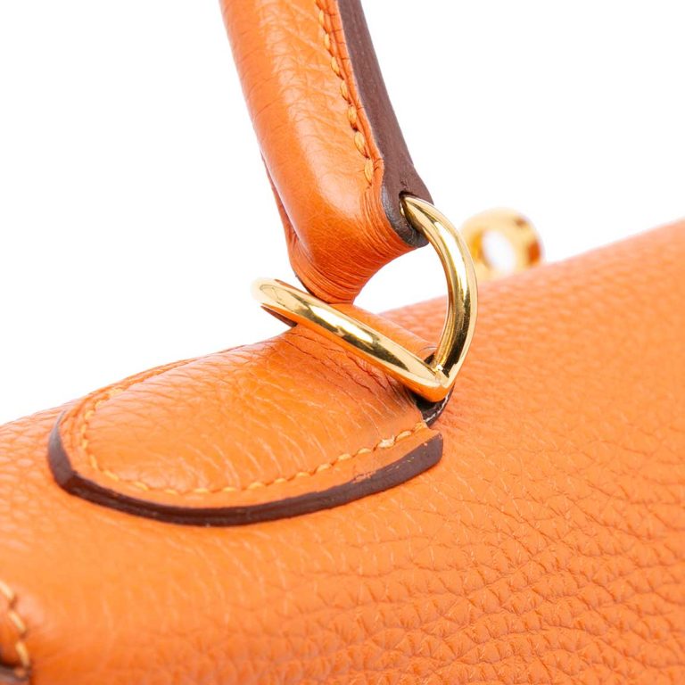 Hermès Kelly 32 Togo Orange H Signs of wear | Sell your designer bag