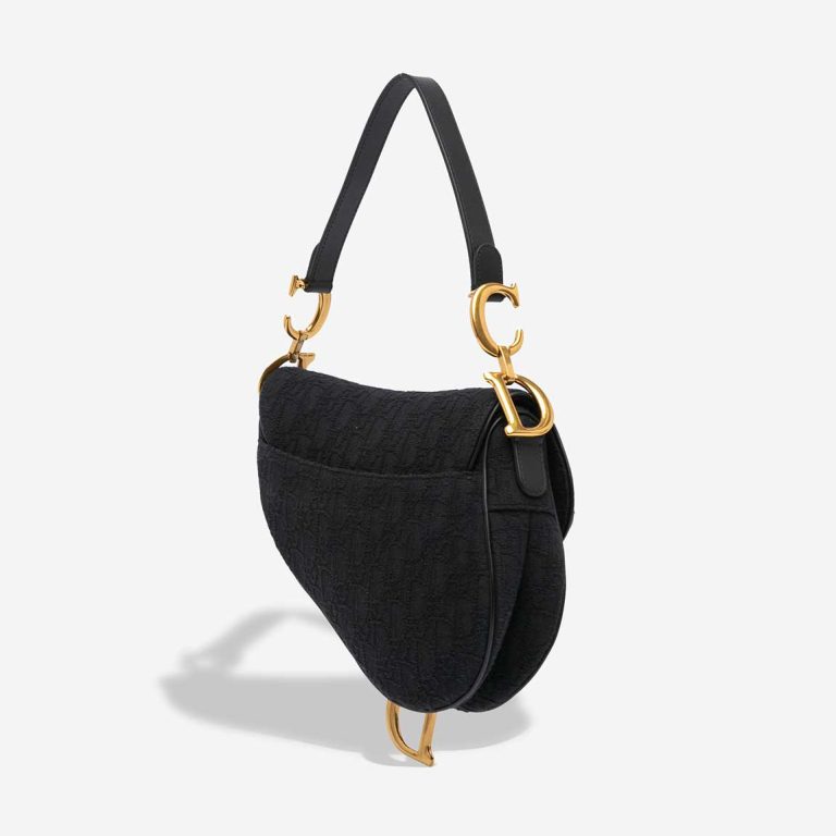 Dior Saddle Medium Oblique Jacquard Black Front | Sell your designer bag