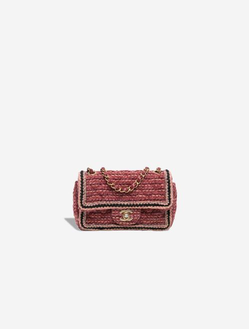 Chanel Timeless  Mini Rectangular Tweed Red / Rose / Black Front | Sell your designer bag
