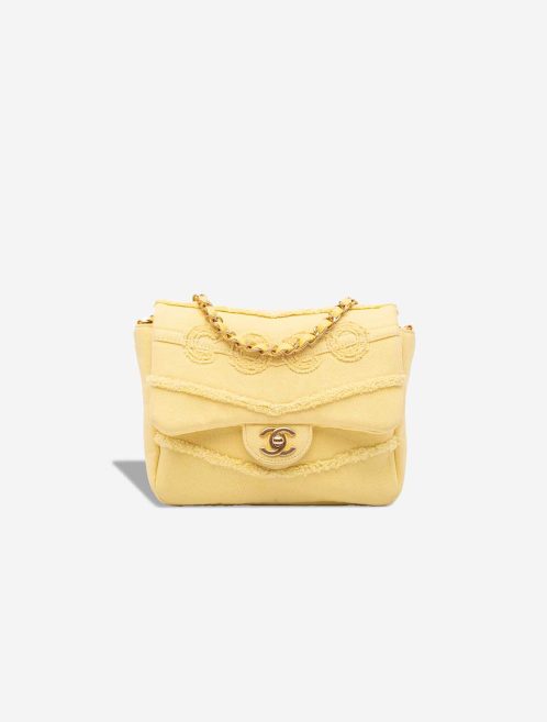 Chanel Coco Flap Small Denim Light Yellow Front | Sell your designer bag