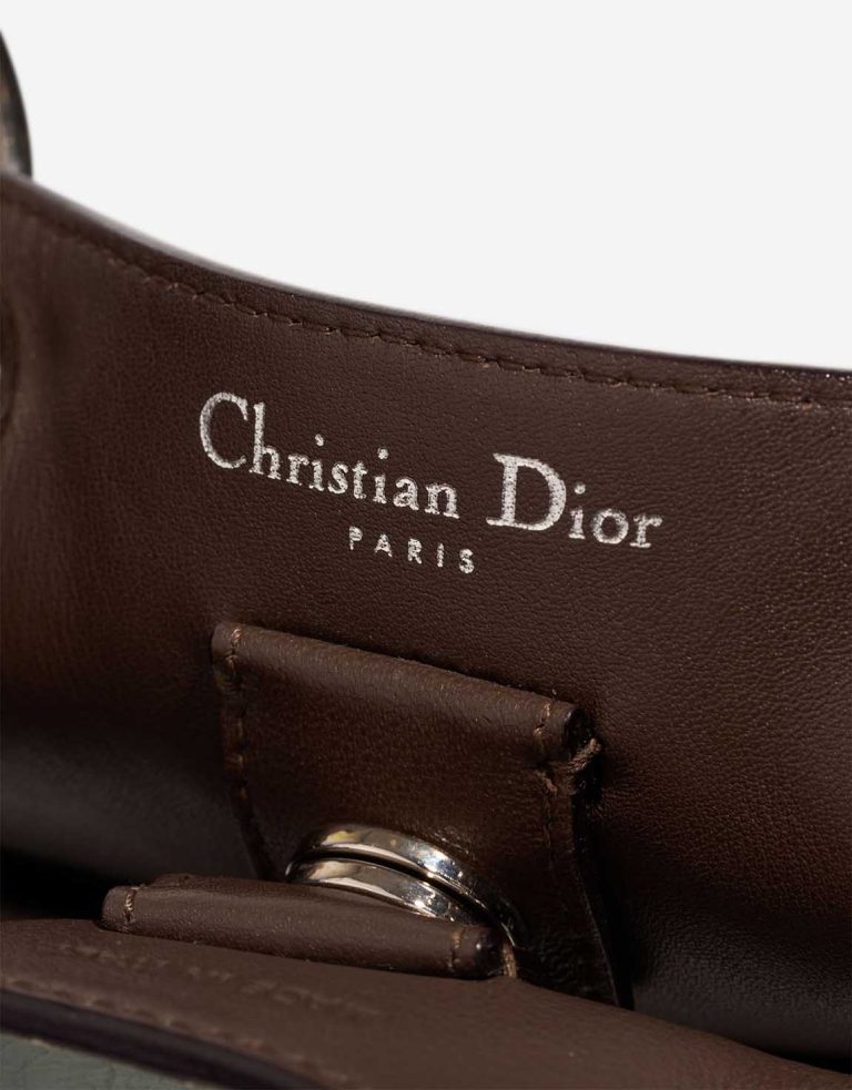 Dior Diorissimo Large Ostrich Grey Blue Logo | Sell your designer bag