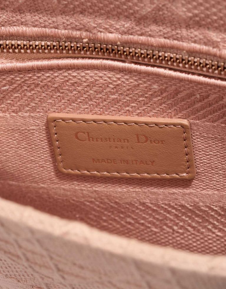 Dior Lady D-Lite Medium Canvas Pink Logo | Sell your designer bag