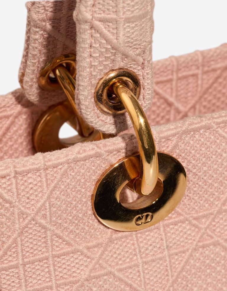 Dior Lady D-Lite Medium Canvas Pink Signs of wear | Sell your designer bag