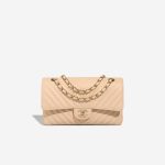 Chanel Timeless Chevron Medium Caviar Beige Front | Sell your designer bag