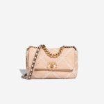 Chanel 19 Flap Bag Calf Beige Front | Sell your designer bag