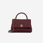 Chanel Timeless Handle Medium Caviar / Lizard Burgundy Front | Sell your designer bag