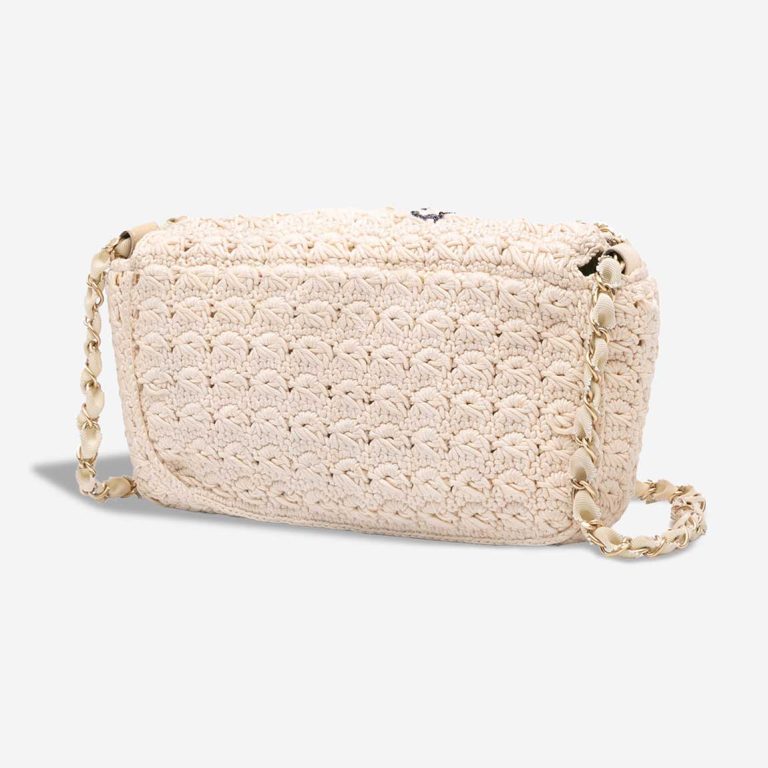 Chanel Timeless Crochet Camelia  Small Fabric Cream / Red / Blue | Sell your designer bag