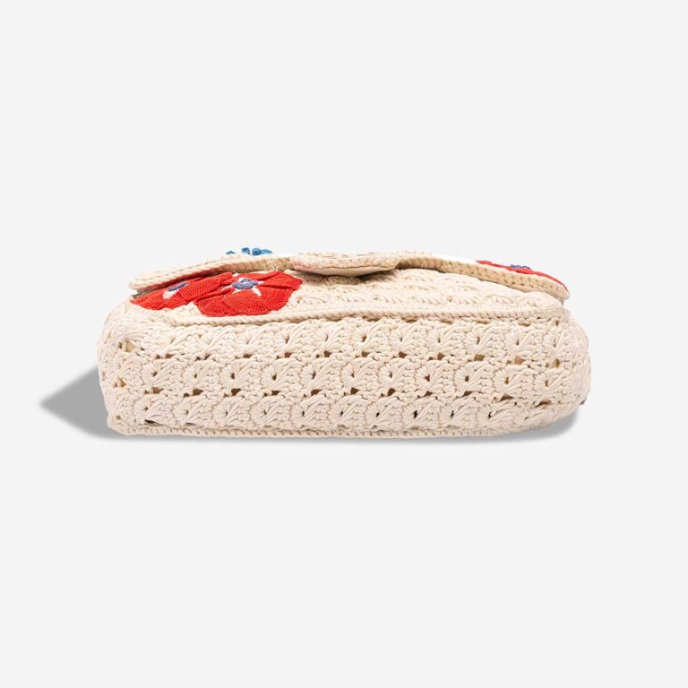 Chanel Timeless Crochet Camelia  Small Fabric Cream / Red / Blue | Sell your designer bag