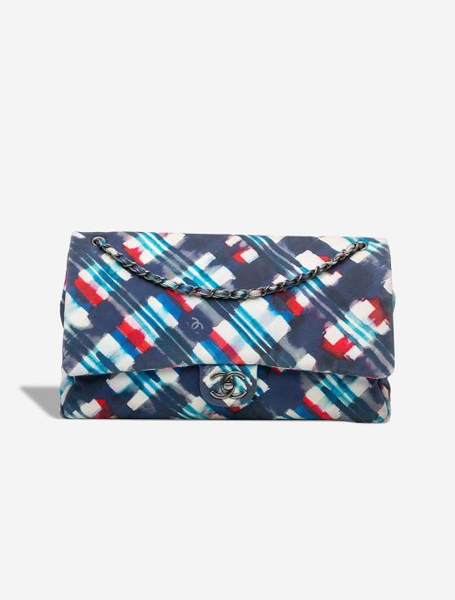 Chanel Airlines Timeless Single Flap XXL Canvas Blue / Red / White Front | Sell your designer bag