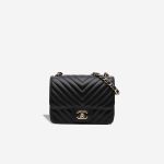 Chanel Timeless Chevron Mini Square Lamb Black Front | Sell your designer bag