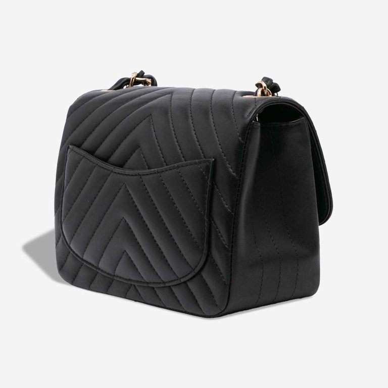 Chanel Timeless Chevron Mini Square Lamb Black Logo | Sell your designer bag