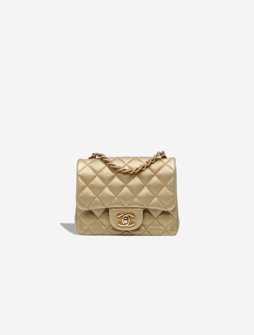 Chanel Timeless Mini Square Caviar Gold Front | Sell your designer bag