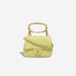 Chanel Timeless Handle Mini Square Lamb Lime Front | Sell your designer bag