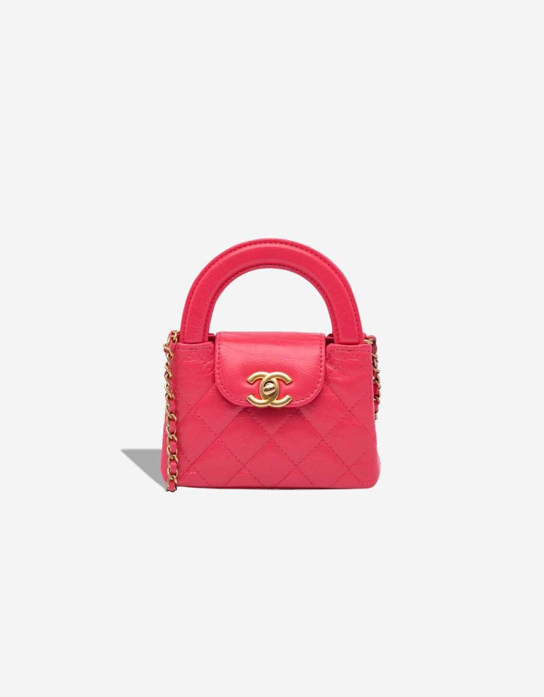 Chanel Kelly Micro Crinkled Calf Pink Front | Sell your designer bag