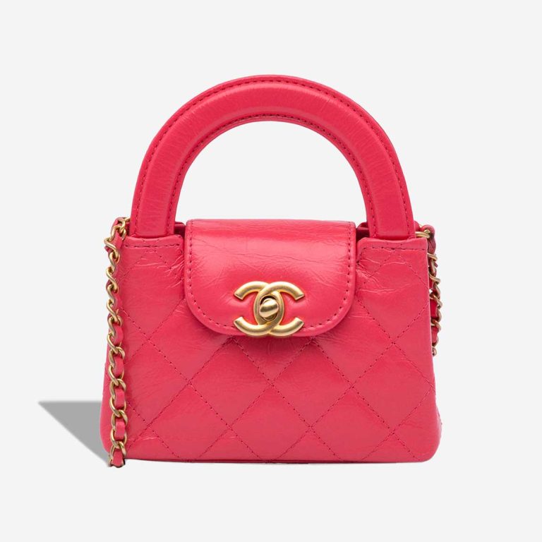 Chanel Kelly Micro Crinkled Calf Pink Front | Sell your designer bag