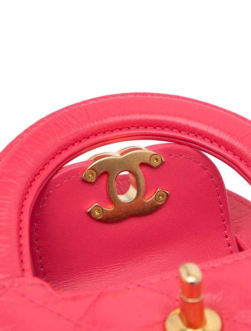 Chanel Kelly Micro Crinkled Calf Pink Closing System | Sell your designer bag