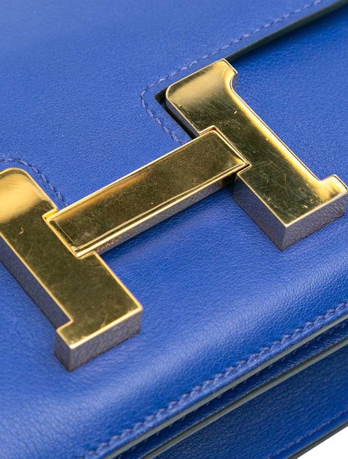 Hermès Constance 18 Swift Bleu Électrique Front | Sell your designer bag