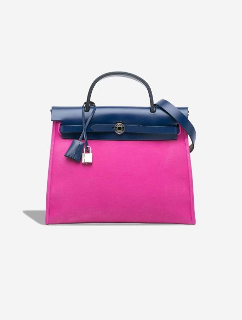 Hermès Herbag 31 Toile / Vache Hunter Magnolia / Bleu Saphir Front | Sell your designer bag