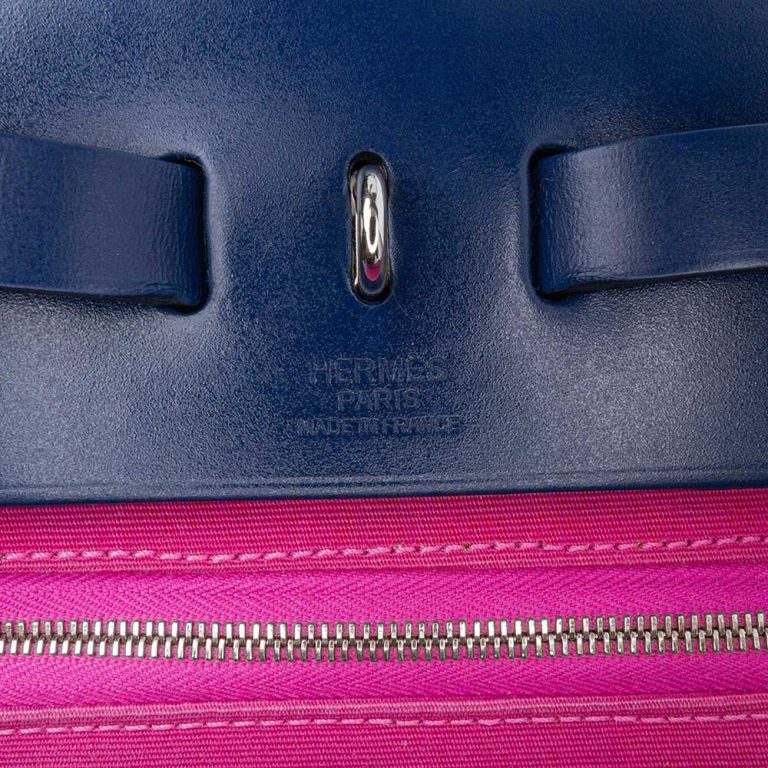 Hermès Herbag 31 Toile / Vache Hunter Magnolia / Bleu Saphir Front | Sell your designer bag