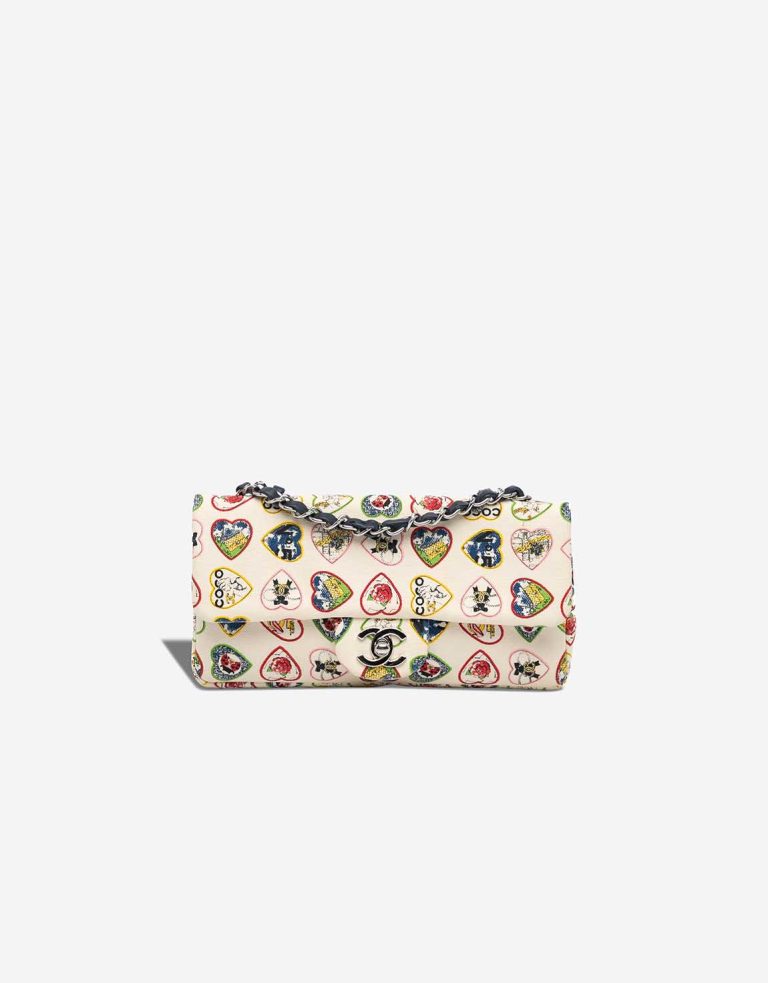 Chanel Small Canvas Valentine Heart White / Multicolour Front | Sell your designer bag