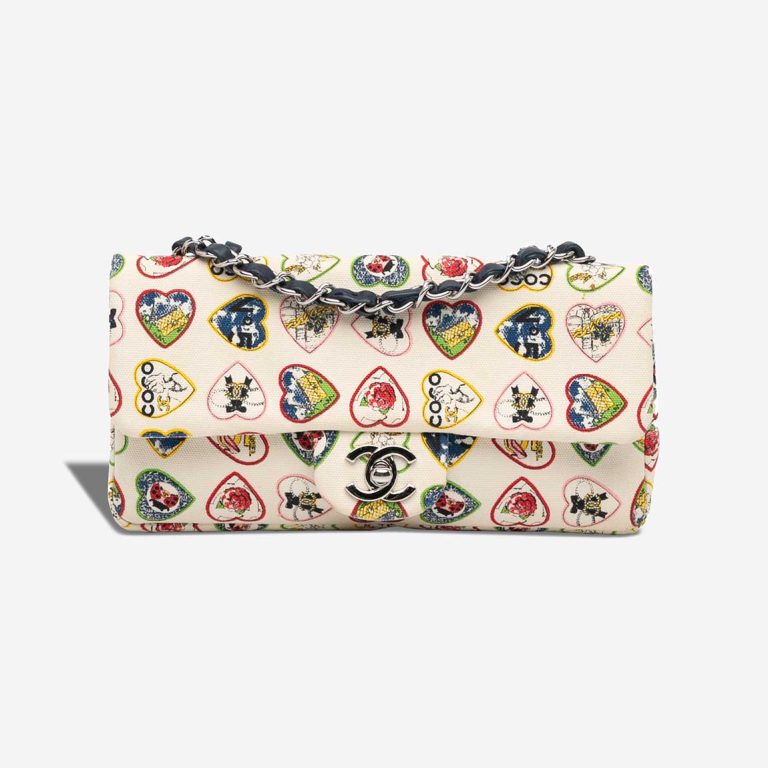 Chanel Small Canvas Valentine Heart White / Multicolour Front | Sell your designer bag