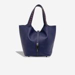 Hermès Picotin Tressage 22 Epsom Bleu Royal / Black / Rouge Duchesse Front | Sell your designer bag