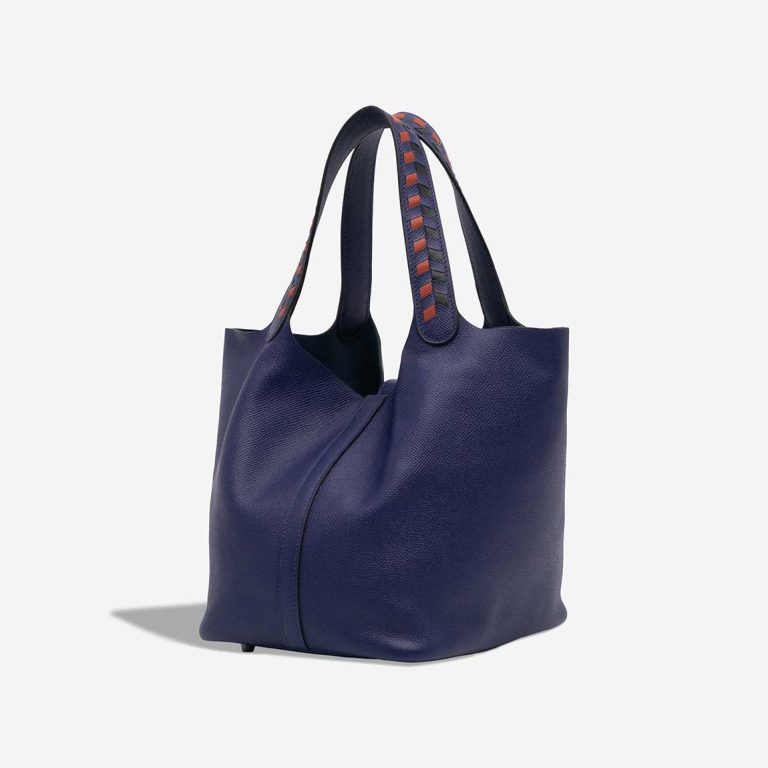 Hermès Picotin Tressage 22 Epsom Bleu Royal / Black / Rouge Duchesse | Sell your designer bag