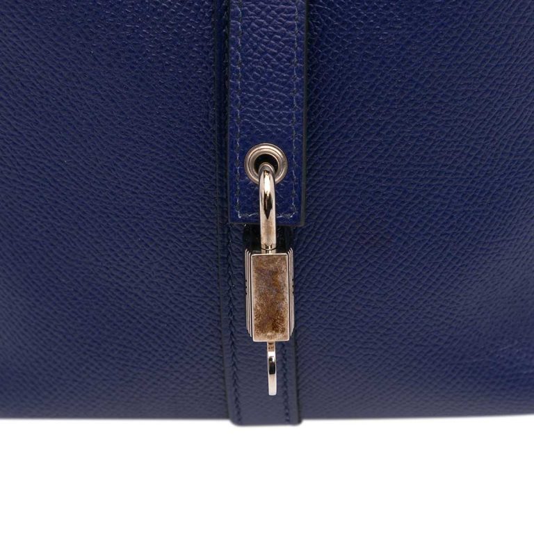 Hermès Picotin Tressage 22 Epsom Bleu Royal / Black / Rouge Duchesse Closing System | Sell your designer bag