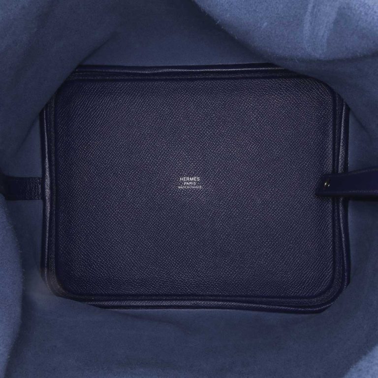 Hermès Picotin Tressage 22 Epsom Bleu Royal / Black / Rouge Duchesse Inside | Sell your designer bag