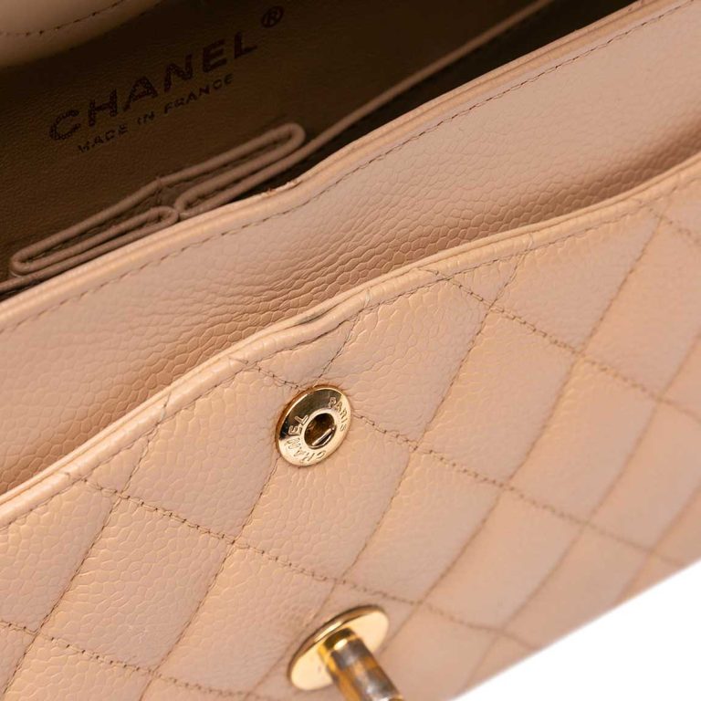Chanel Timeless Medium Caviar Light Beige Logo | Sell your designer bag