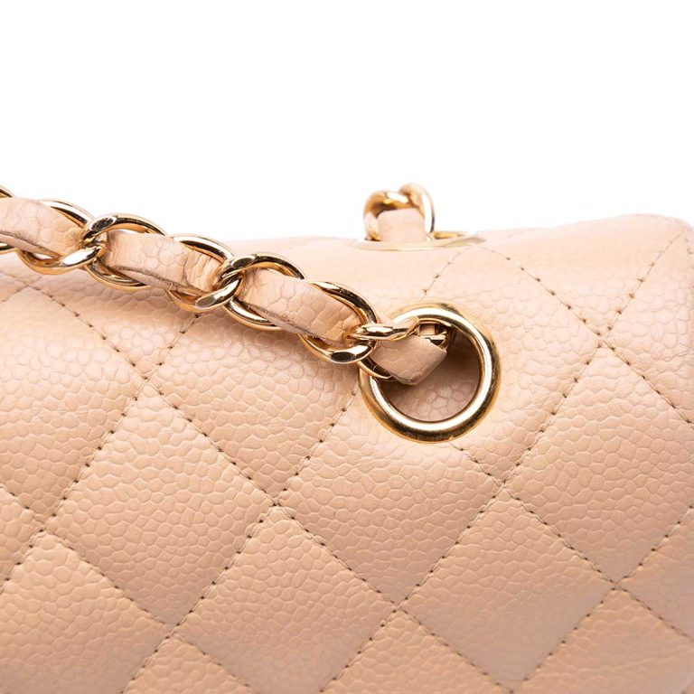 Chanel Timeless Medium Caviar Light Beige Signs of wear | Sell your designer bag