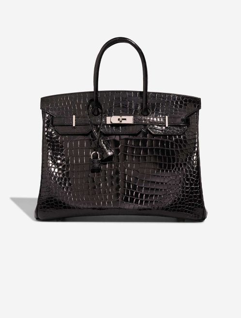 Hermès Birkin 35 Porosus Crocodile Black Front | Sell your designer bag