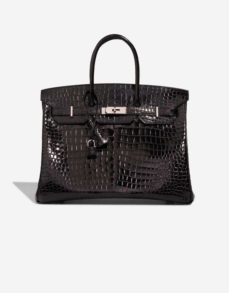 Hermès Birkin 35 Porosus Crocodile Black Front | Sell your designer bag