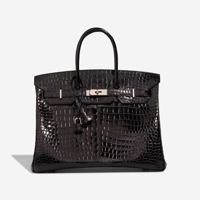 Hermès Birkin 35 Porosus Crocodile Black Front | Sell your designer bag